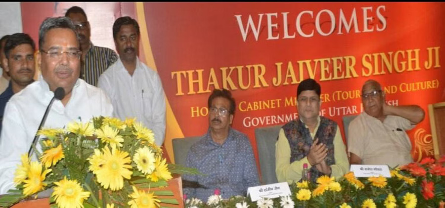 Uttar Pradesh Tourism Minister Jaiveer Singh in Agra