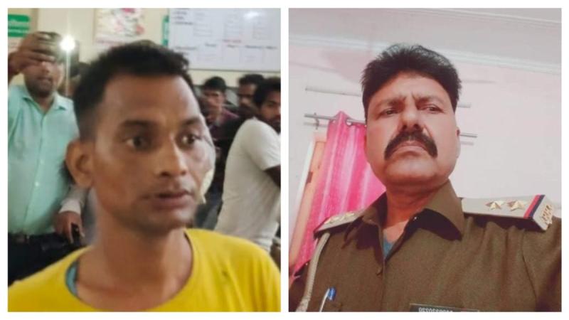 Dheeraj and deceased Sub-Inspector Dinesh Kumar Mishra